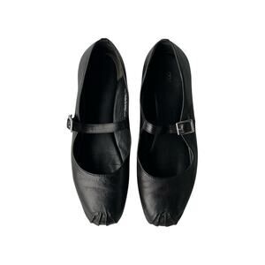 COS Pleated Leather Mary Jane Ballet Flats